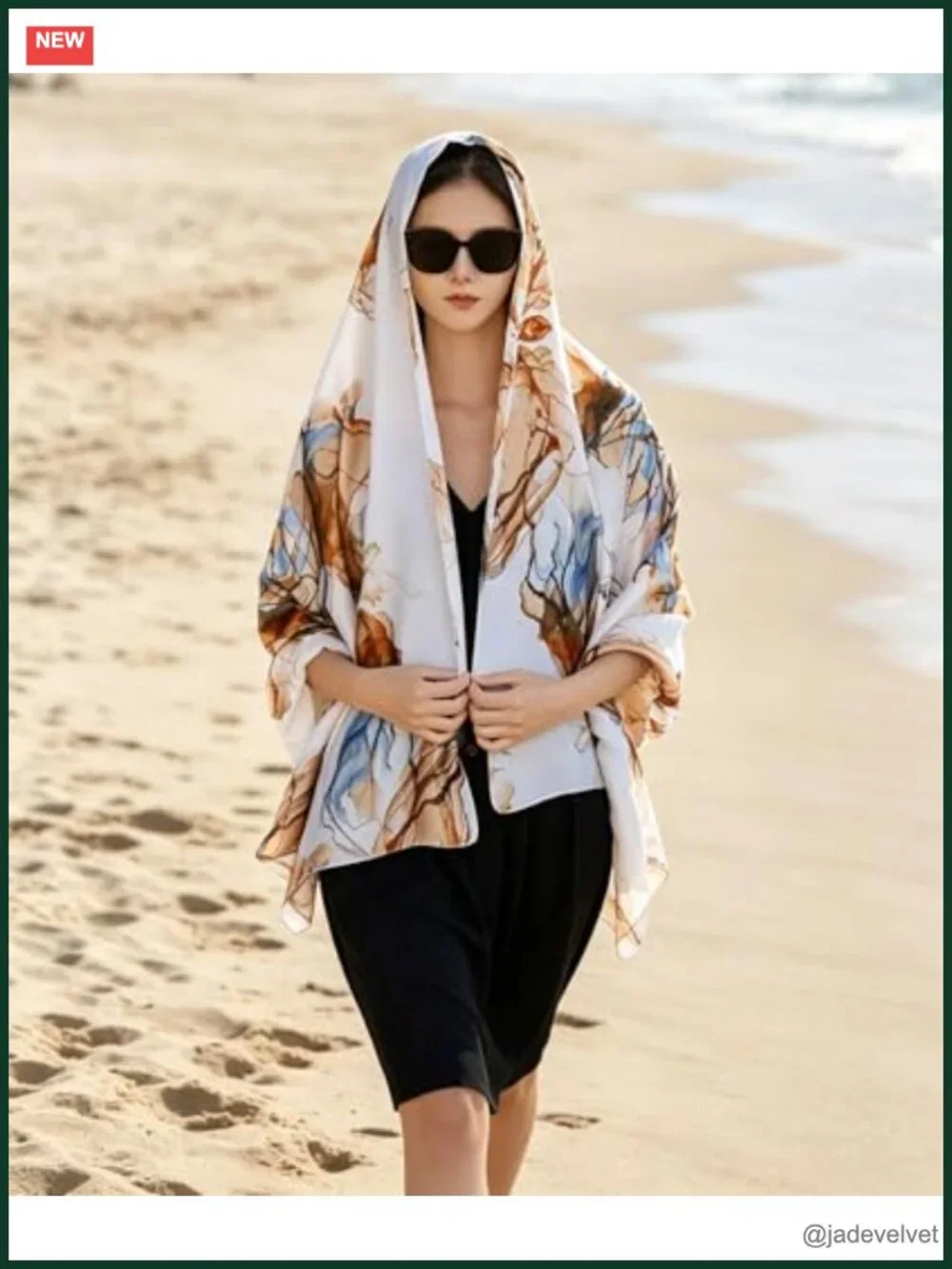Luxurious Satin Silk-Feel Large Square Shawl Wrap Scarf for Women